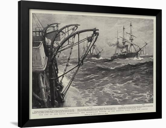 The End of the Naval Manoeuvres, the Triuphant Return of the Reserve Fleet with the Convoy-William T. Maud-Framed Giclee Print