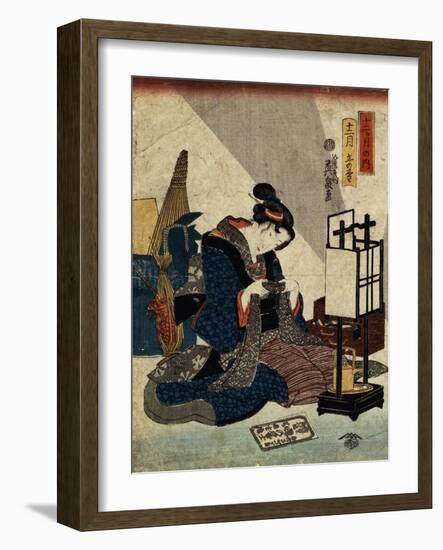 The End of the Twelfth Month (From the Series 'The Twelve Months), C1840-C1848-Ikeda Eisen-Framed Giclee Print