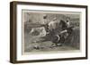 The End of the Zulu War, Hurdle Race by Basutos at the Camp in the Upoko Valley-John Charles Dollman-Framed Giclee Print