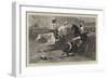 The End of the Zulu War, Hurdle Race by Basutos at the Camp in the Upoko Valley-John Charles Dollman-Framed Giclee Print