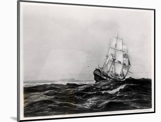 The Endeavour at Sea, 1900-Percy F.s. Spence-Mounted Giclee Print