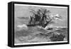 The 'Endeavour' on the Reef, Australia, 1770-null-Framed Stretched Canvas