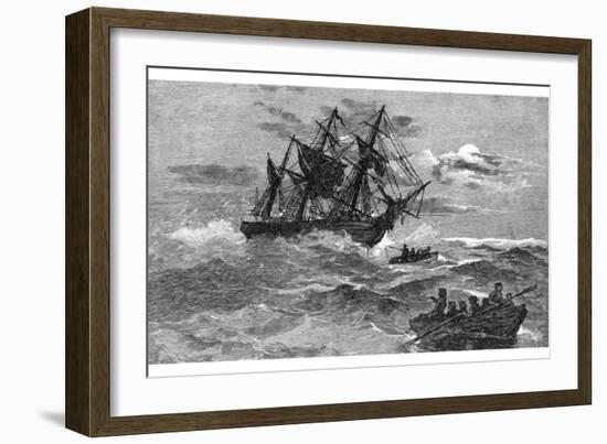 The 'Endeavour' on the Reef, Australia, 1770-null-Framed Giclee Print