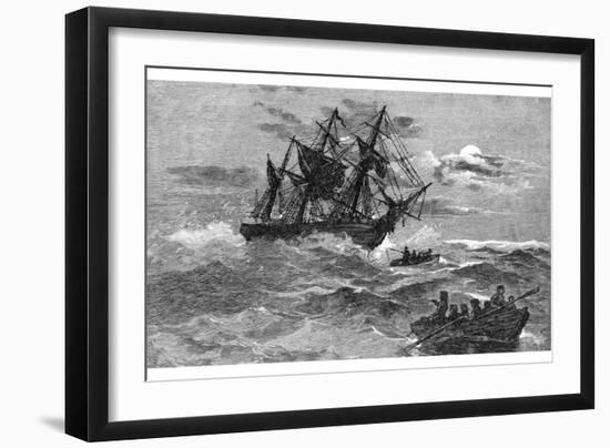 The 'Endeavour' on the Reef, Australia, 1770-null-Framed Giclee Print