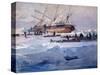 The Endurance Crushed in the Ice of the Weddell Sea, October 1915-George Marston-Stretched Canvas