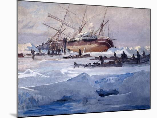 The Endurance Crushed in the Ice of the Weddell Sea, October 1915-George Marston-Mounted Giclee Print