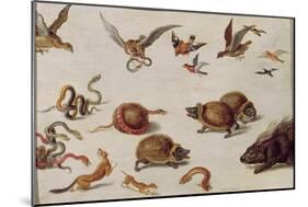 The Enemies of Snakes-Jan van Kessel-Mounted Giclee Print