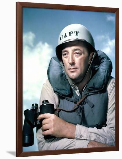 THE ENEMY BELOW by DickPowell with Robert Mitchum, 1957 (photo)-null-Framed Photo