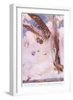 The Enemy Crashed to the Earth in a Column of Smoke-Cyrus Cuneo-Framed Giclee Print