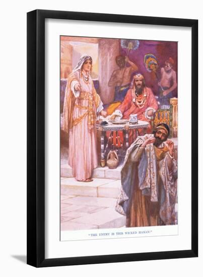 "The Enemy Is the Wicked Haman"-Arthur A. Dixon-Framed Giclee Print