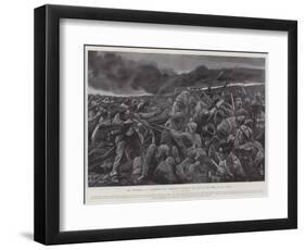 The Engagement at Vlakfontein, the Derbyshires Retaking the Guns at the Point of the Bayonet-Richard Caton Woodville II-Framed Giclee Print