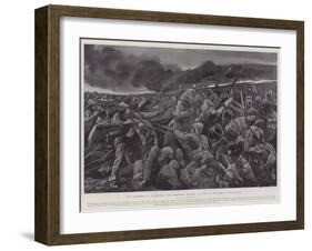 The Engagement at Vlakfontein, the Derbyshires Retaking the Guns at the Point of the Bayonet-Richard Caton Woodville II-Framed Giclee Print