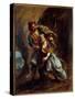 The Engagement of Abydos. Painting by Eugene Delacroix (1798-1863), 1849. H/Wood. Dim: 0,56 X 0,45-Ferdinand Victor Eugene Delacroix-Stretched Canvas