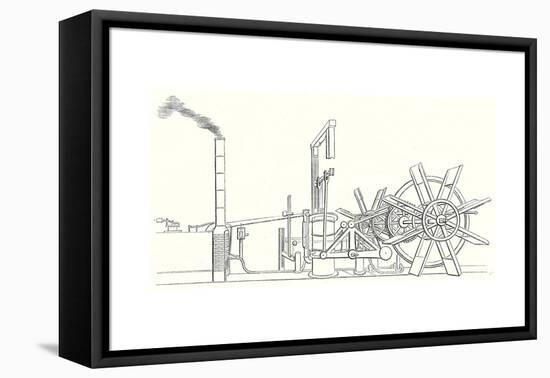 The Engine and Shaft of the Wheels of the 'Clermont' Steamboat Built by Fulton in 1807-Robert Fulton-Framed Stretched Canvas