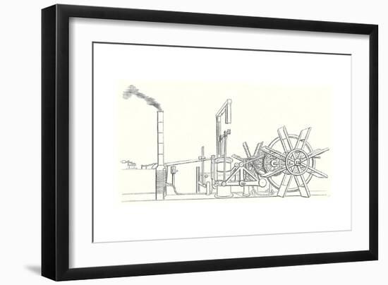 The Engine and Shaft of the Wheels of the 'Clermont' Steamboat Built by Fulton in 1807-Robert Fulton-Framed Giclee Print