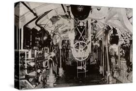 The Engine Room of a Holland Submarine, C1916-null-Stretched Canvas