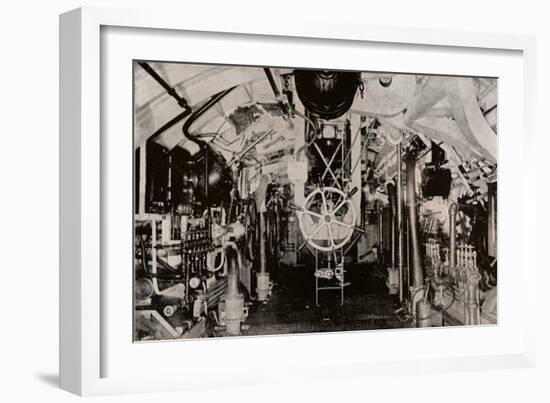 The Engine Room of a Holland Submarine, C1916-null-Framed Giclee Print