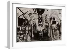 The Engine Room of a Holland Submarine, C1916-null-Framed Giclee Print