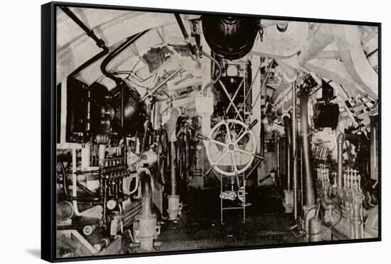 The Engine Room of a Holland Submarine, C1916-null-Framed Stretched Canvas