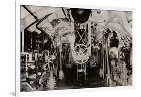 The Engine Room of a Holland Submarine, C1916-null-Framed Giclee Print