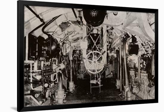 The Engine Room of a Holland Submarine, C1916-null-Framed Giclee Print