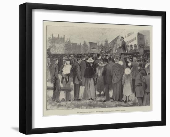 The Engineering Dispute, Demonstration on Eelbrook Common, Fulham-Henry Charles Seppings Wright-Framed Giclee Print