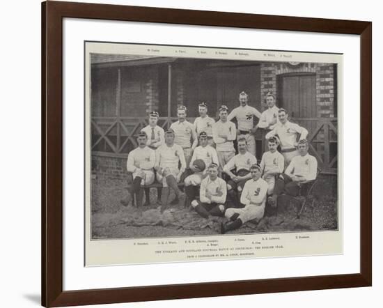 The England and Scotland Football Match at Edinburgh, the English Team-null-Framed Giclee Print