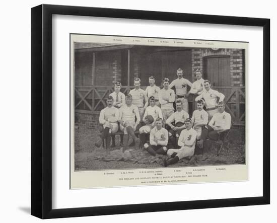 The England and Scotland Football Match at Edinburgh, the English Team-null-Framed Giclee Print