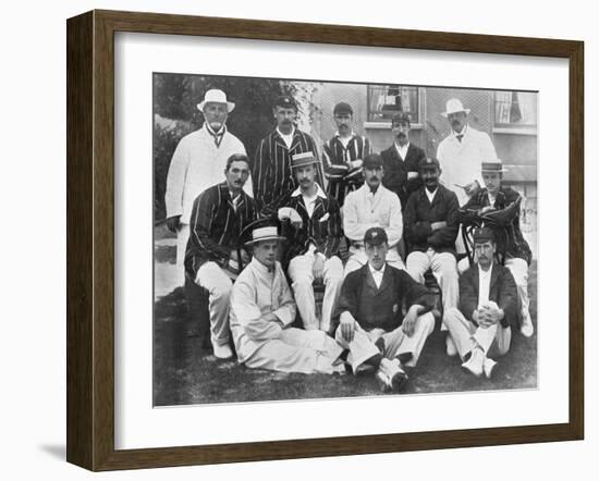 The England Test Cricket XI at Lord's, London, 1899-Hawkins & Co-Framed Photographic Print