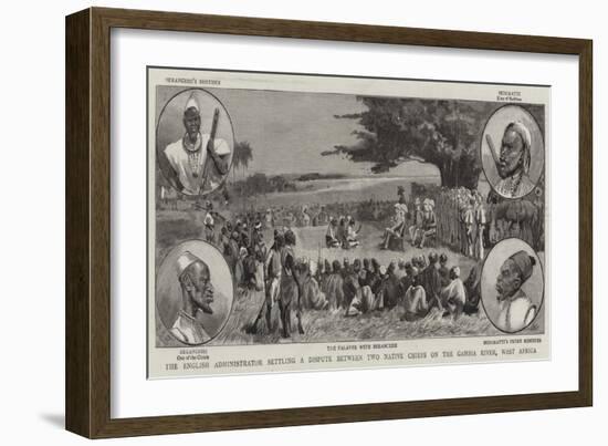 The English Administrator Settling a Dispute Between Two Native Chiefs on the Gambia River-Charles Edwin Fripp-Framed Giclee Print