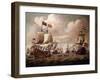 The English and Dutch Fleets Exchanging Salutes at Sea with the 'Prince' and the 'Gouden Leeuw'…-Willem van de, the Elder Velde-Framed Giclee Print