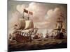 The English and Dutch Fleets Exchanging Salutes at Sea with the 'Prince' and the 'Gouden Leeuw'…-Willem van de, the Elder Velde-Mounted Giclee Print