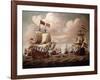 The English and Dutch Fleets exchanging Salutes at Sea-Willem Velde I-Framed Giclee Print