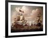 The English and Dutch Fleets exchanging Salutes at Sea-Willem Velde I-Framed Giclee Print
