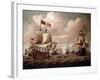 The English and Dutch Fleets exchanging Salutes at Sea-Willem Velde I-Framed Giclee Print