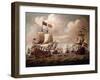 The English and Dutch Fleets exchanging Salutes at Sea-Willem Velde I-Framed Giclee Print