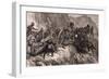 The English Artillery During a Difficult Crossing in the Mountains Between Kabul and Kandahar, 1879-null-Framed Giclee Print