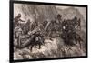 The English Artillery During a Difficult Crossing in the Mountains Between Kabul and Kandahar, 1879-null-Framed Giclee Print