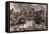 The English Artillery During a Difficult Crossing in the Mountains Between Kabul and Kandahar, 1879-null-Framed Stretched Canvas