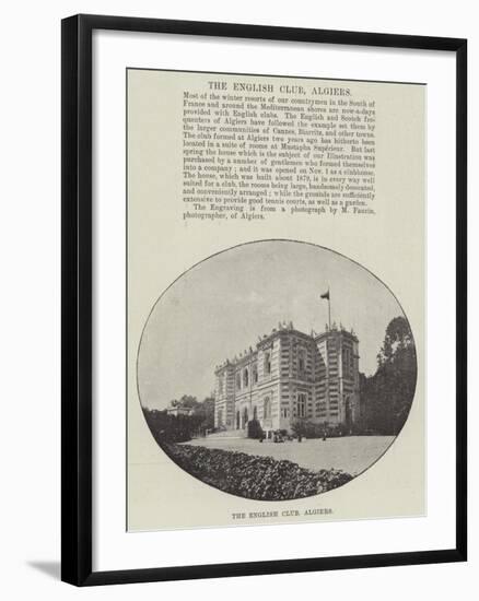 The English Club, Algiers-null-Framed Giclee Print