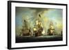 The English Fleet at Anchor with the Admiral's Ship Signalling to the Vice and Rear Admirals of…-Peter Monamy-Framed Giclee Print