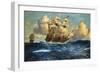 The English Fleet at Sea-Charles Dixon-Framed Giclee Print