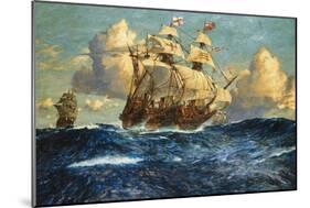 The English Fleet at Sea-Charles Dixon-Mounted Giclee Print