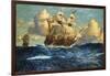 The English Fleet at Sea-Charles Dixon-Framed Giclee Print