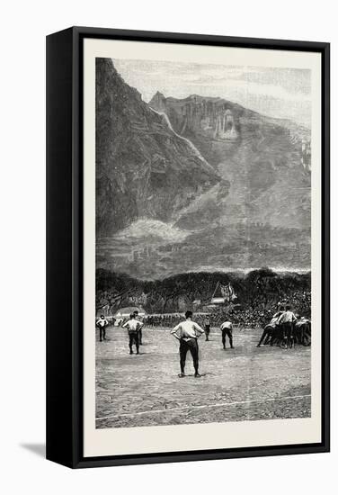 The English Football Team in South Africa, the Last Match at Cape Town-null-Framed Stretched Canvas