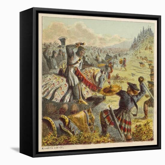 The English Forces of King Edward I Battle Against the Scots Under William Wallace-Joseph Kronheim-Framed Stretched Canvas