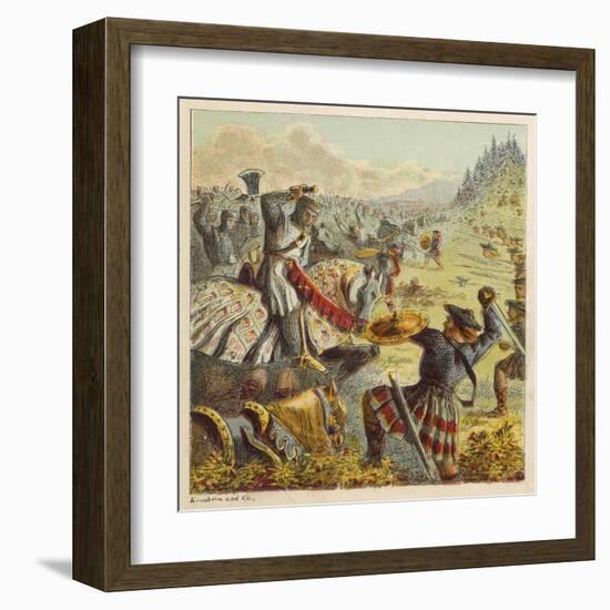 The English Forces of King Edward I Battle Against the Scots Under William Wallace-Joseph Kronheim-Framed Art Print