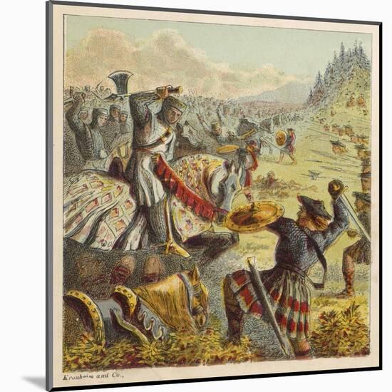 The English Forces of King Edward I Battle Against the Scots Under William Wallace-Joseph Kronheim-Mounted Art Print