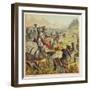 The English Forces of King Edward I Battle Against the Scots Under William Wallace-Joseph Kronheim-Framed Art Print