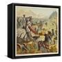 The English Forces of King Edward I Battle Against the Scots Under William Wallace-Joseph Kronheim-Framed Stretched Canvas